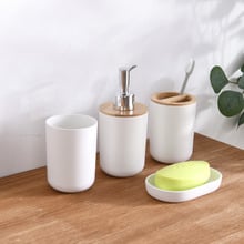 4 Piece Bamboo Bathroom Vanity Set